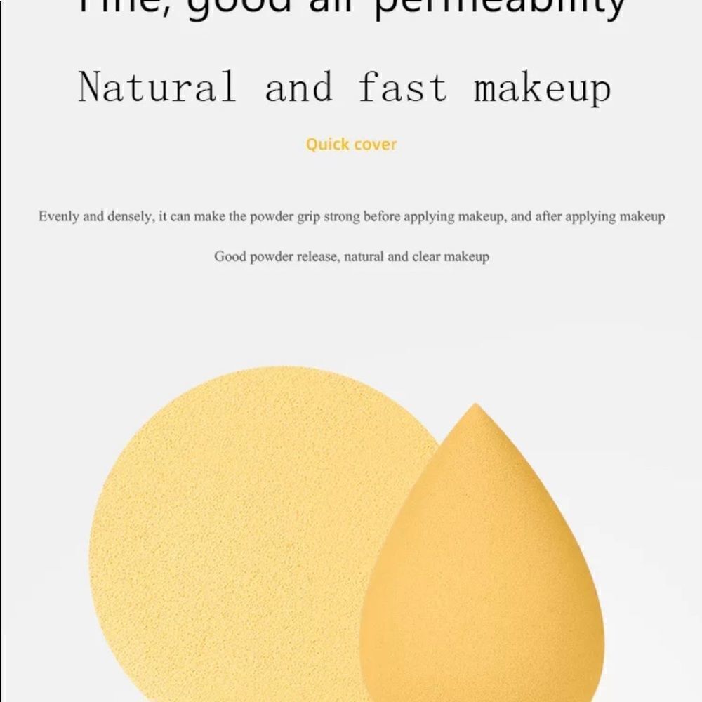 💕Brand New Yellow 7 Pieces Professional Beauty Blender Makeup Sponge - Picture 9 of 11